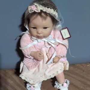 Adorable Pink Knit Baby Doll with Accessories